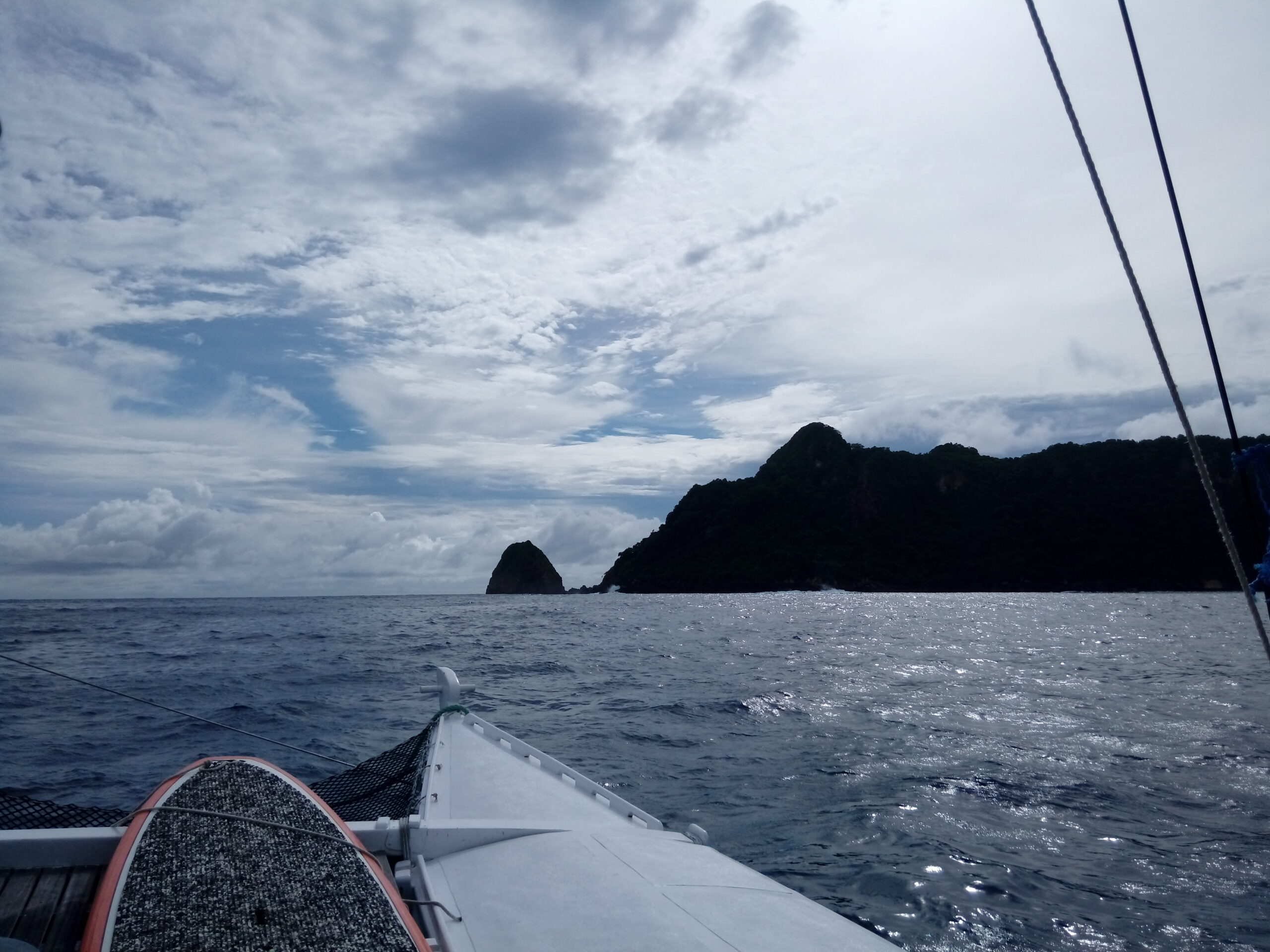 South Lombok coast view from a sailing boat